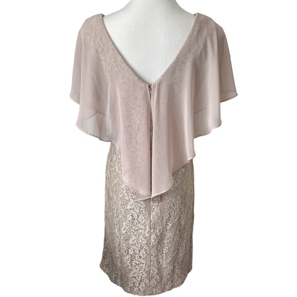 J. Howard Special Occasion Mother of the Bride Champagne Colored Dress Size 6 - Picture 2 of 15